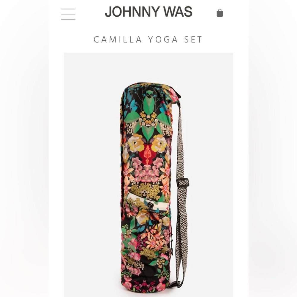 Johnny Was Yoga Mat & Carrying Bag. - Picture 4 of 4